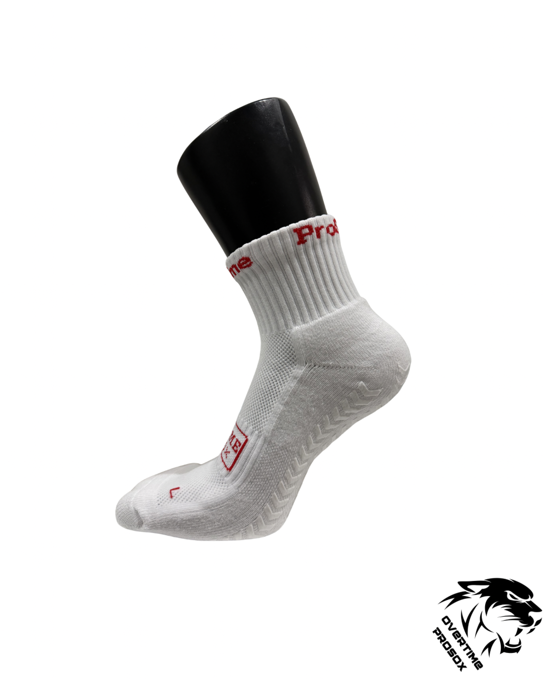 2.0 Ankle Length Grip Socks White/Red