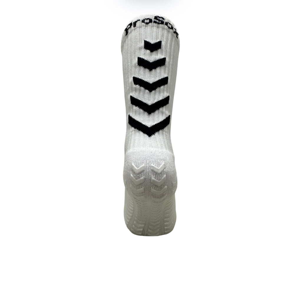 2.0 CREW GRIP SOCKS - WHITE/BLACK