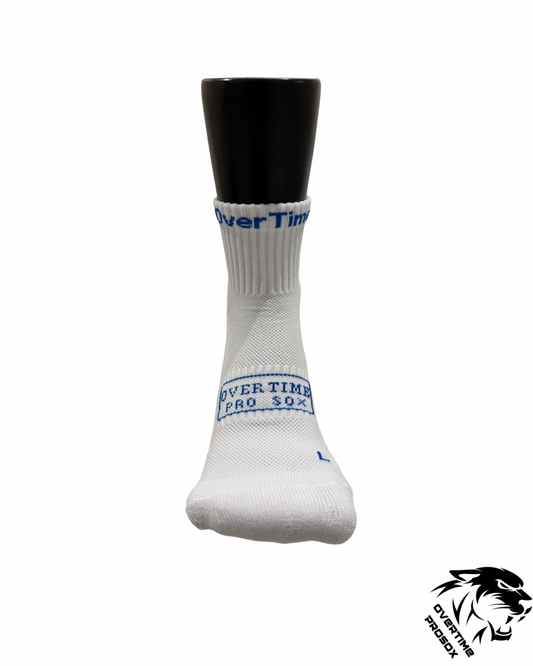 2.0 Ankle Length Grip Socks White/Blue