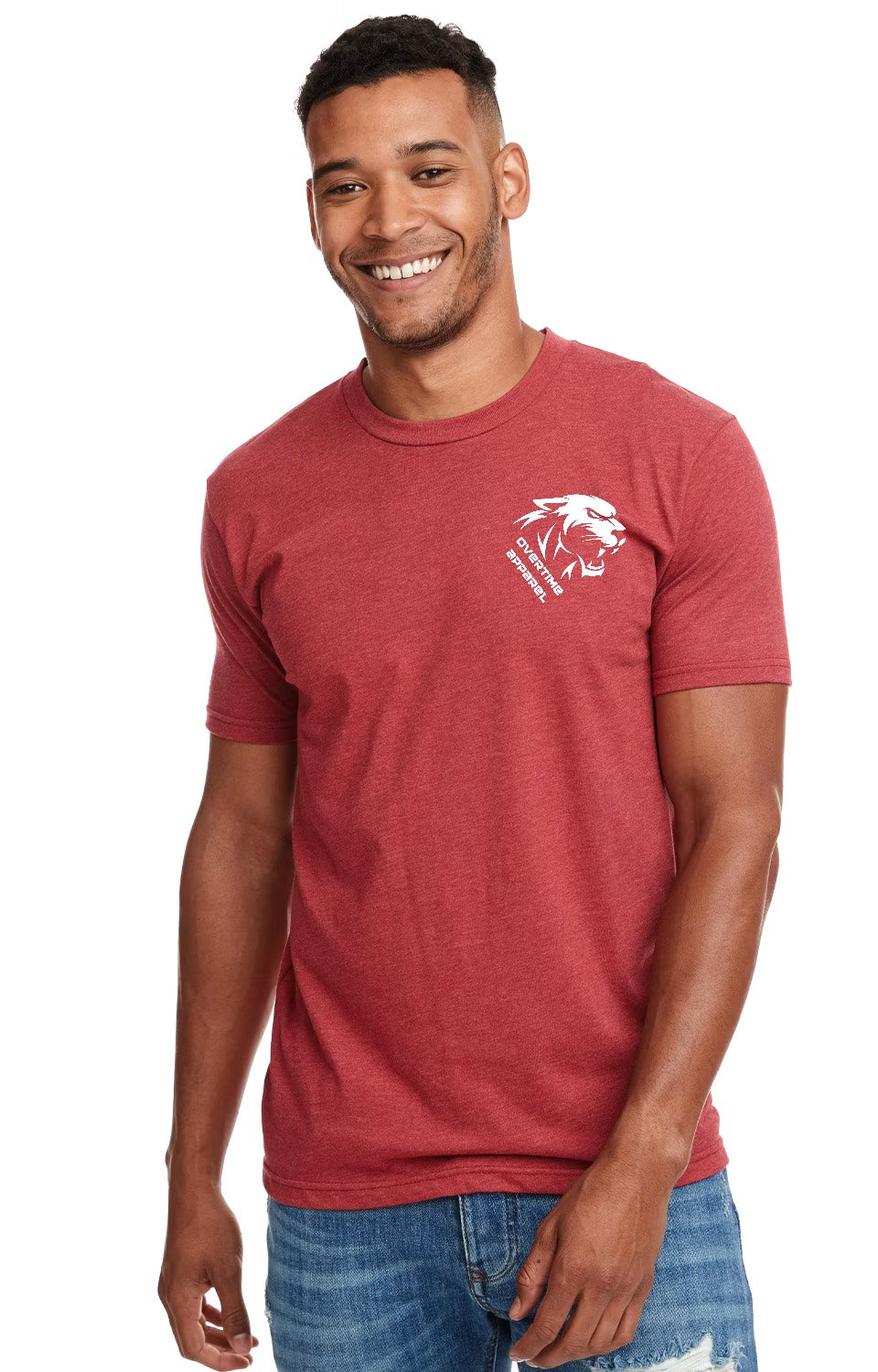Cardinal Red Heather Crew Tee